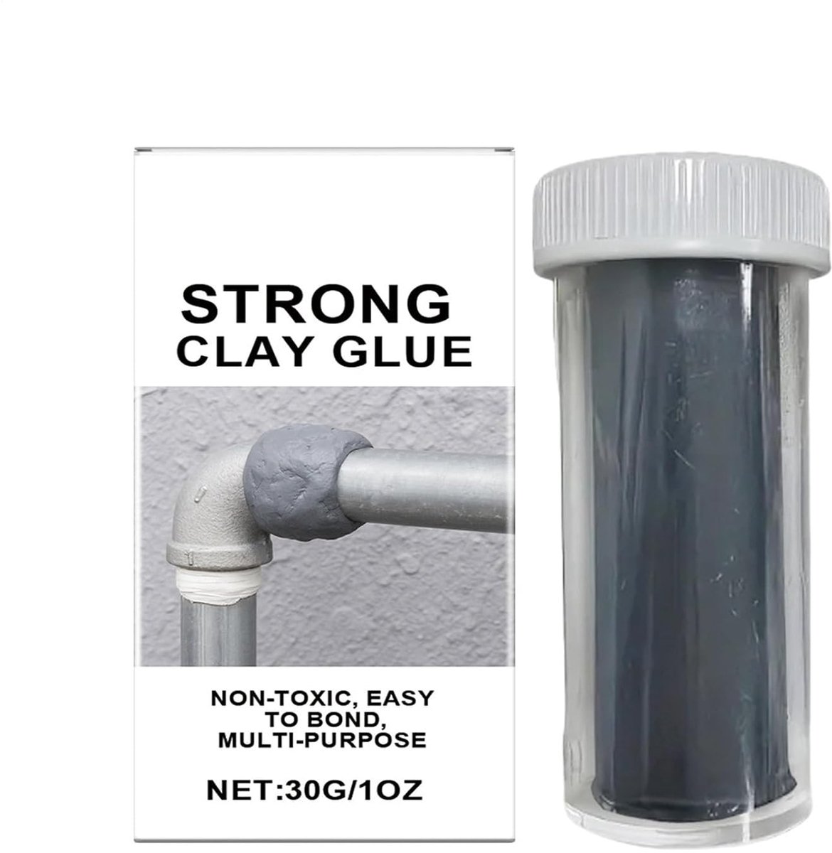 Reparatielijm Klei - Universele Lijm - Huisreparaties - Waterdicht Hittebestendig - 30 gram - Grijs