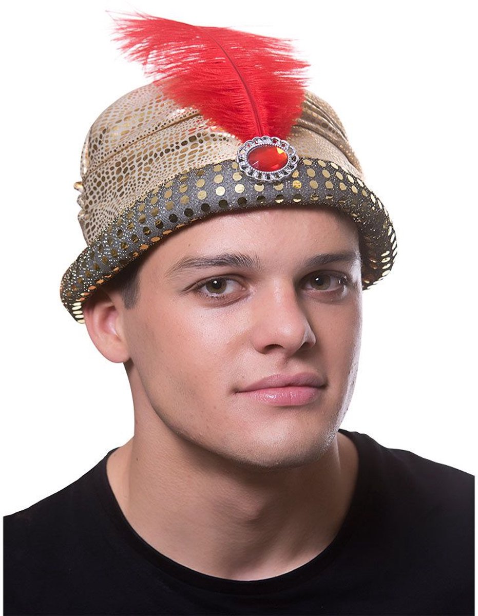 Arabische Sultan Hoed - Luxe Tulband voor Carnaval & 1001 Nacht Feesten