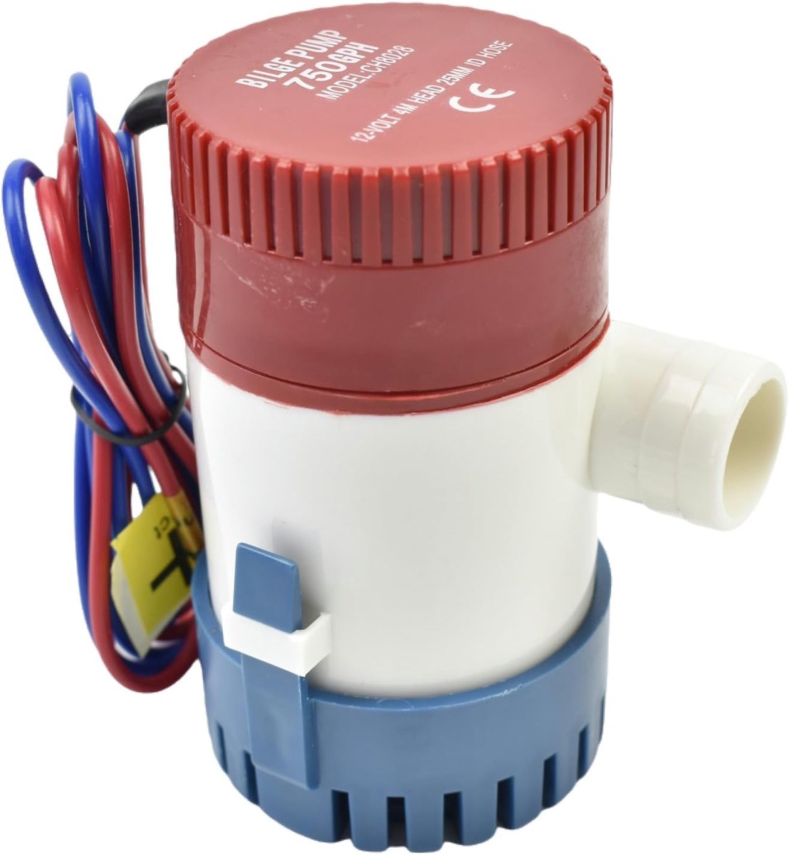 Bilgenpomp DC - Waterpomp Dompelpomp - Boot Afwatering - Corrosiebestendig Thermoplastisch - 750 GPH - Rood