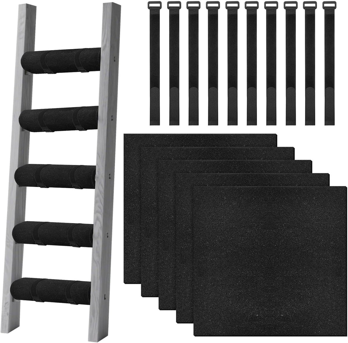 Stapelbed ladderpads - Antislipmatten traptreden - Veilig klimmen - Verhoogt comfort en grip - 5 stuks - Meerkleurig