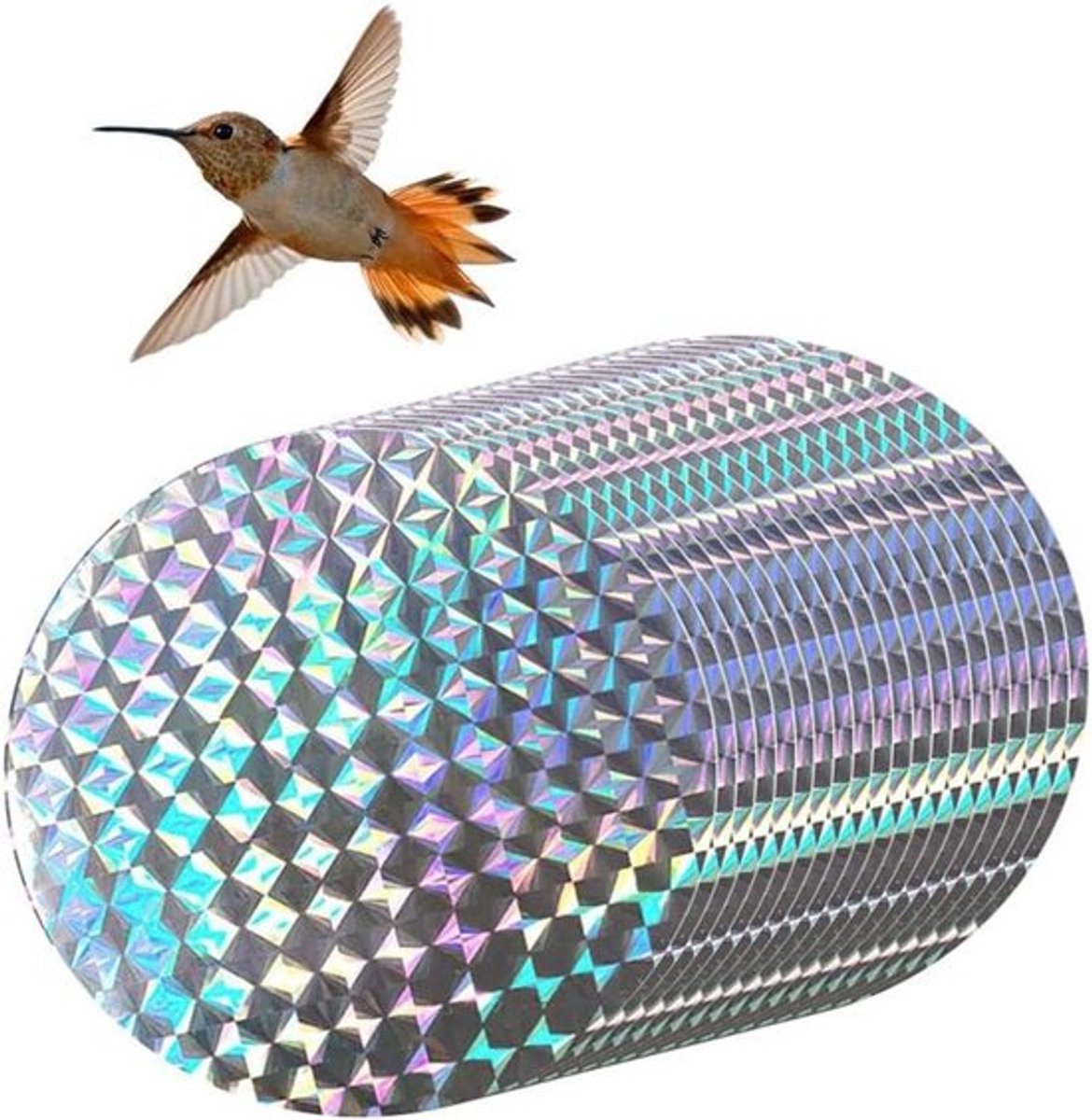 Allecto Plus - 2 stuks Vogel Raamstickers - Vogelverjager Reflecterende Stickers