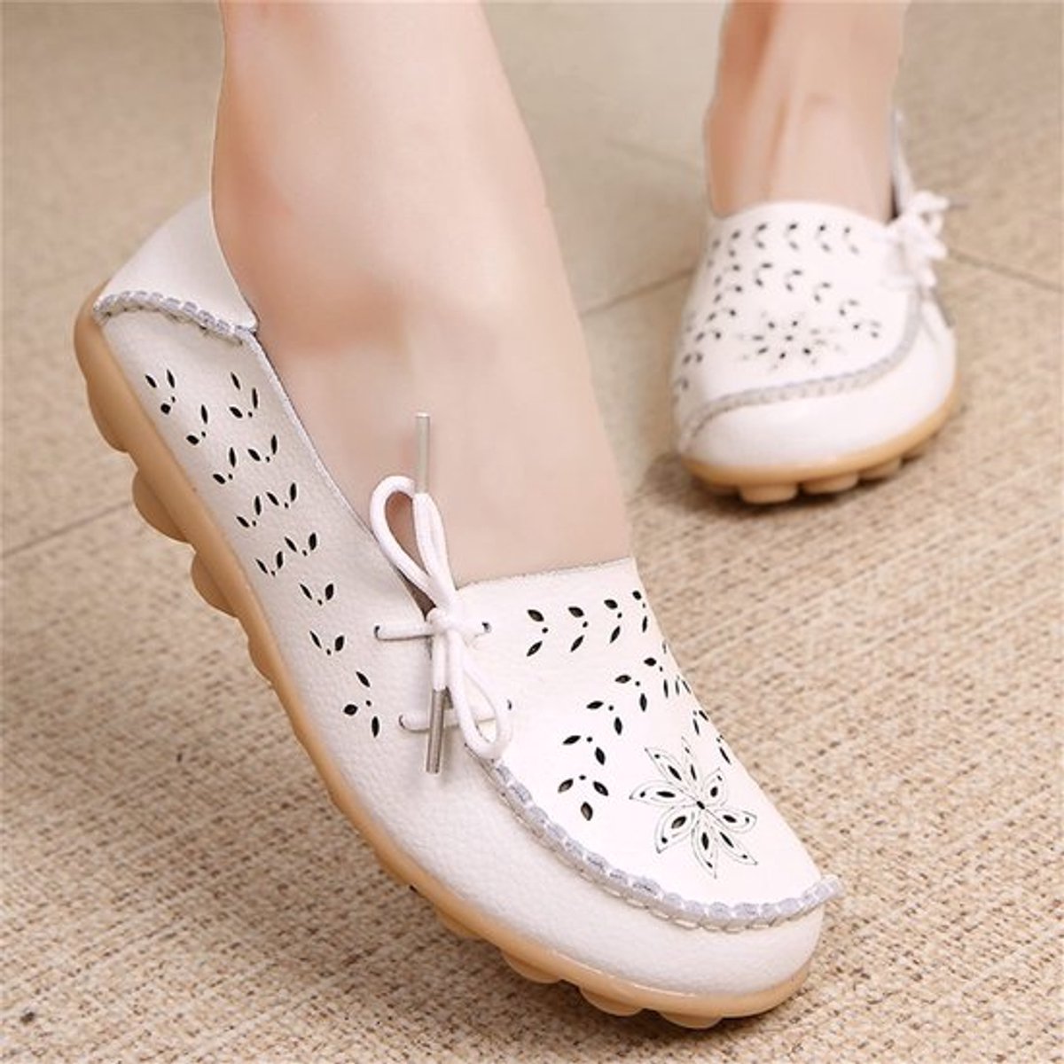 OmGoods - Dailygoody - Lederen mocassins - Casual comfortabele loafer - Platte boot