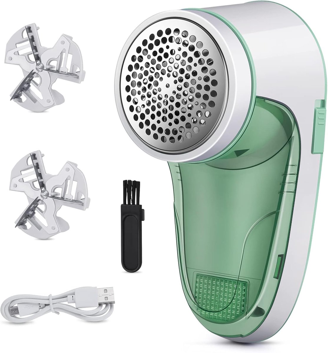 Elektrisch Pluisscheerapparaat - Pluizenverwijderaar - Kleding Verzorgen - Honingraat Design - USB Oplaadbaar - Groen