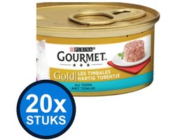 20x Gourmet - Gold Hartig Torentje Tonijn - Kattenvoer Natvoer - 85g
