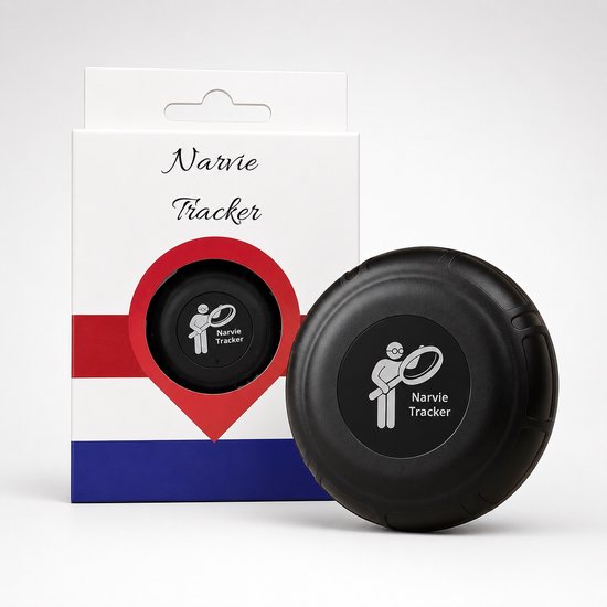 Narvie GPS Tracker 2.0 – Zonder abonnement – Tot 3 jaar batterij – Draadloos terugvinden via Apple & Google netwerk – Sleutels, fiets, koffer & huisdier – Compact & krachtig