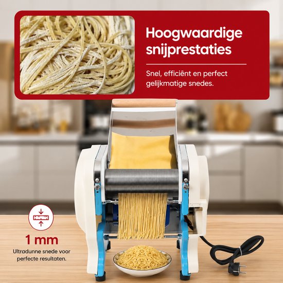 DPLUNIQ Snijmachine - Groentesnijder - Keukenmachine - Foodprocessor - Droge/Verse Ingrediënten - 550W - 38x33x37cm - Wit/Blauw van DPLUNIQ — afbeelding 2