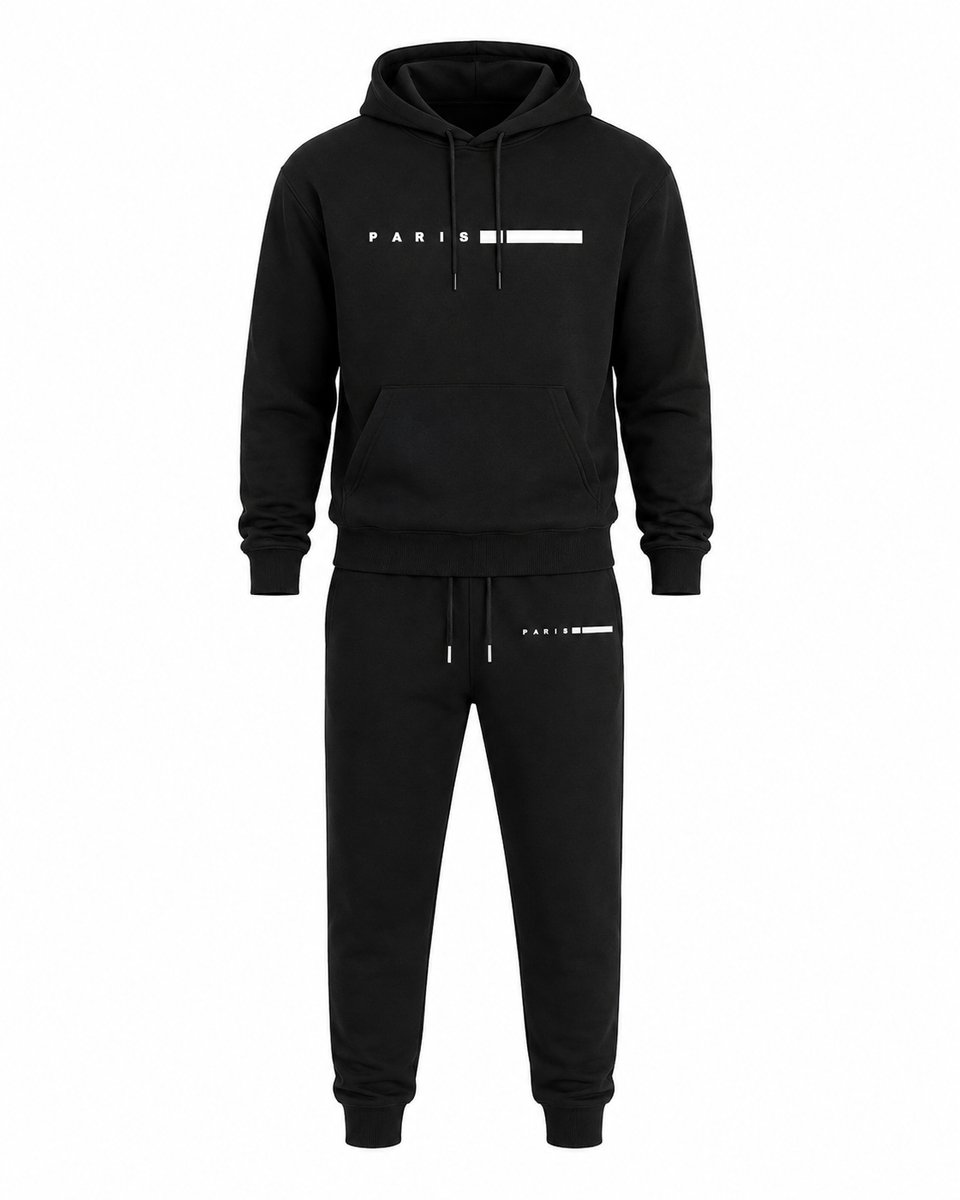 Hoodie & Joggingbroek Set voor Heren – Stijlvolle Paris – Trendy Streetwear Comfort - 5XL