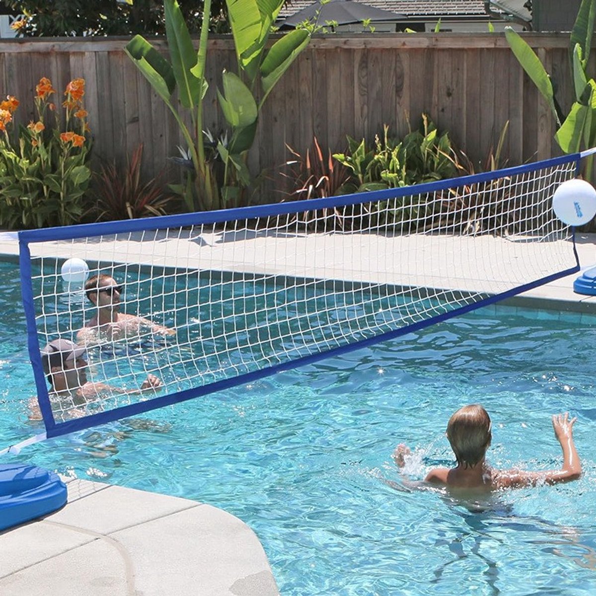 Verbeterd Zwembad Volleybalnet - Voor Inbouwzwembaden - Gezin en Volwassenen Spel - 450cm x 90cm