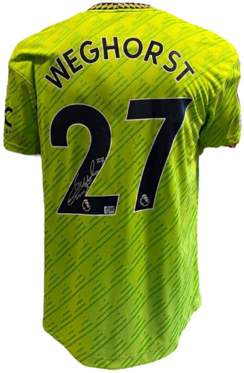 Wout Weghorst gesigneerd Manchester United 22/23 3e shirt