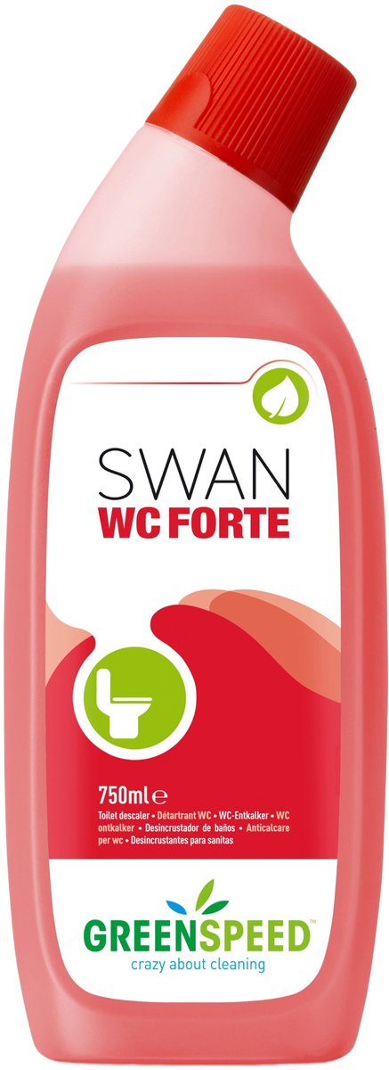 Toiletreiniger greenspeed swan wc forte 750ml rood | 6 stuks