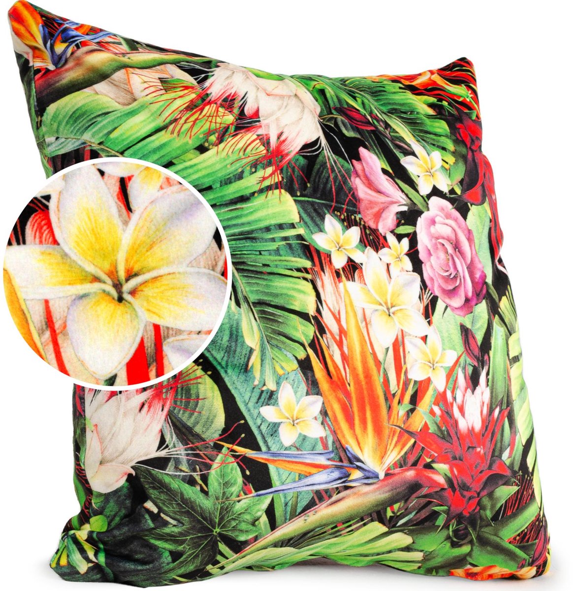 ANRO Exotisch Sierkussen 50x50 cm - Velours - Inclusief vulling Groen