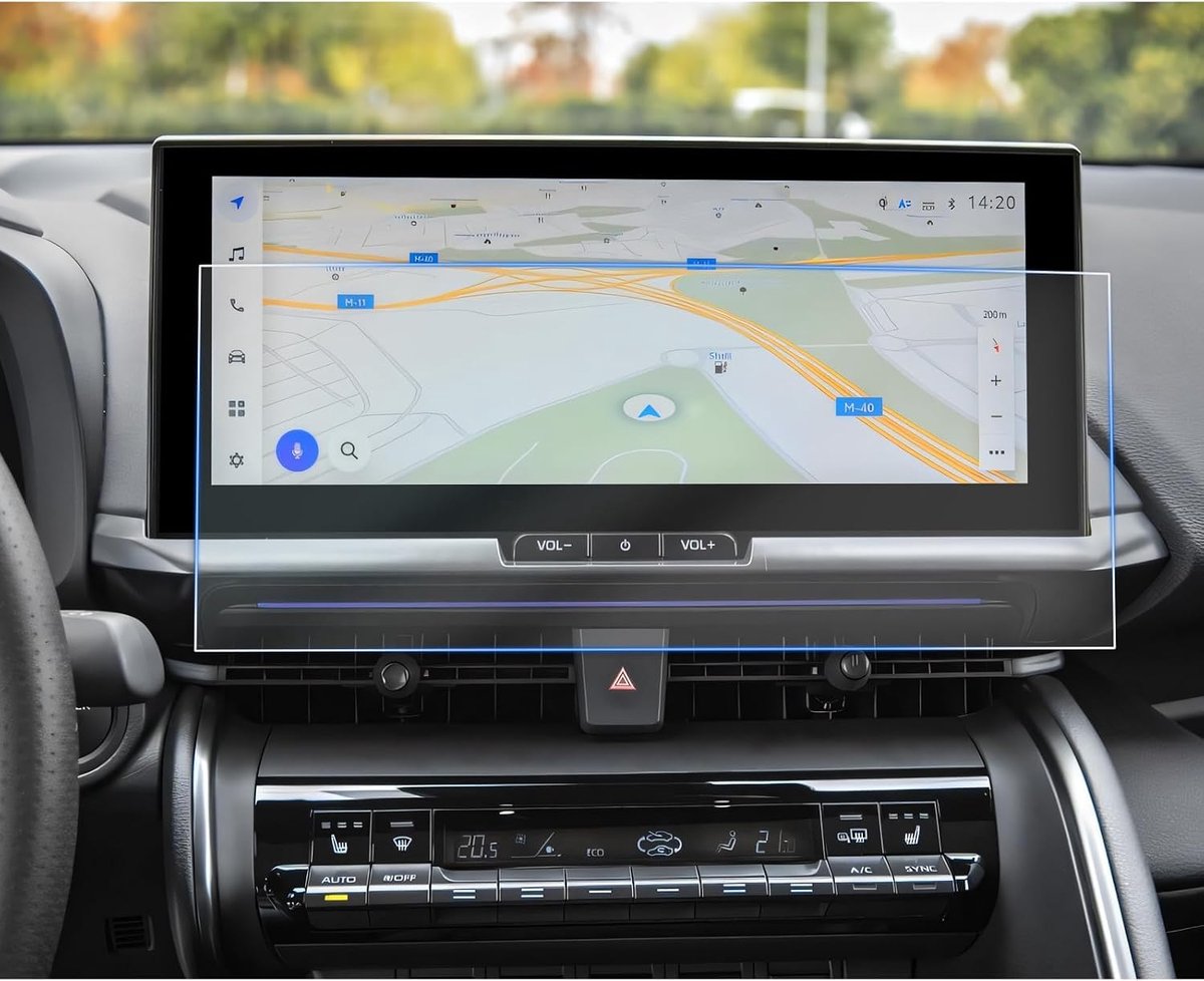 Navigatie screen protector 12.3 inch - PET kunststof - krasbestendig - beschermt touchscreen Toyota C-HR 2024 2025 - ShopVlot