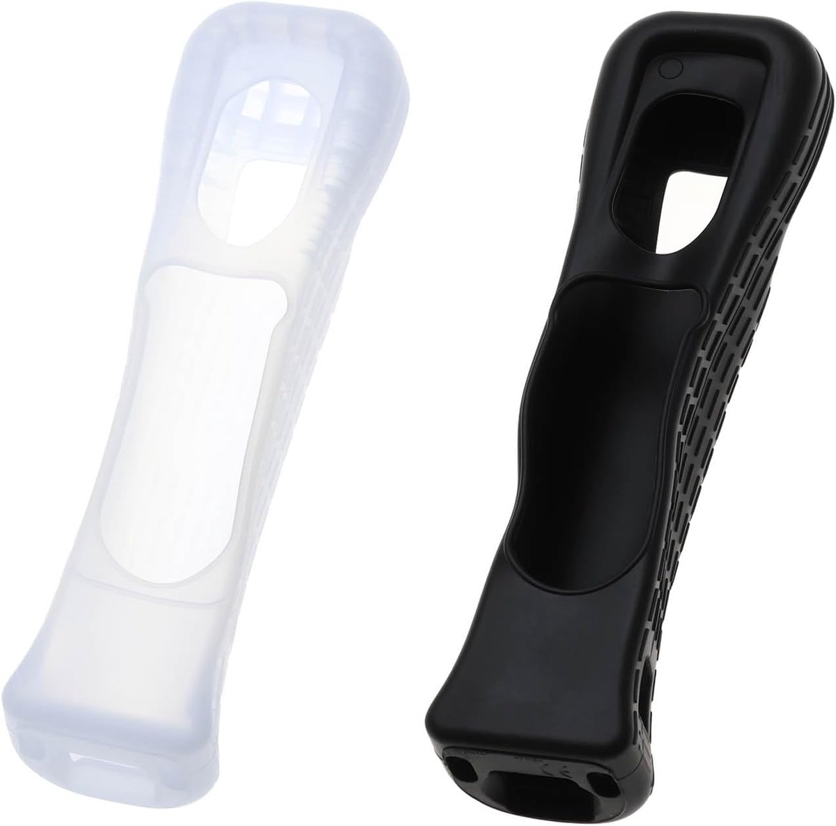 Controller silicone beschermhoes - zwart & wit - shockproof en antislip - bescherming voor Nintendo Wii Remote - ShopVlot
