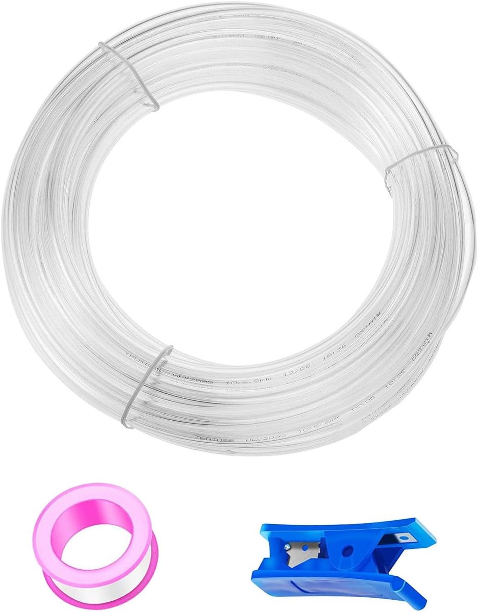 Pneumatische slang 20 m - transparant PU - buitendiameter 8 mm - flexibel en oliebestendig - ShopVlot