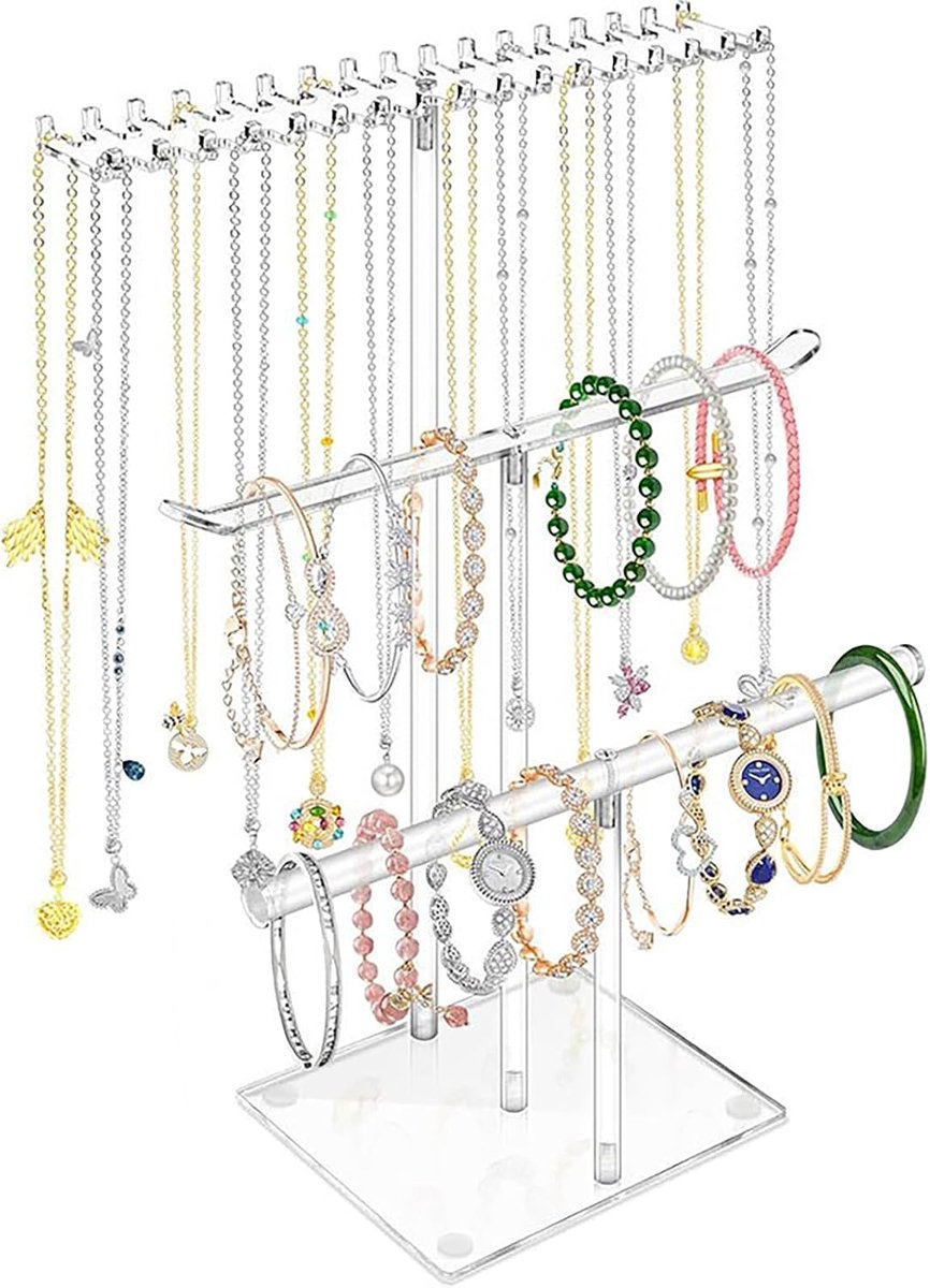 Sieradenstandaard 3 Dieren - Acryl Hanger - Elegant en Praktisch - Perfect voor Organisatie - ShopVlot