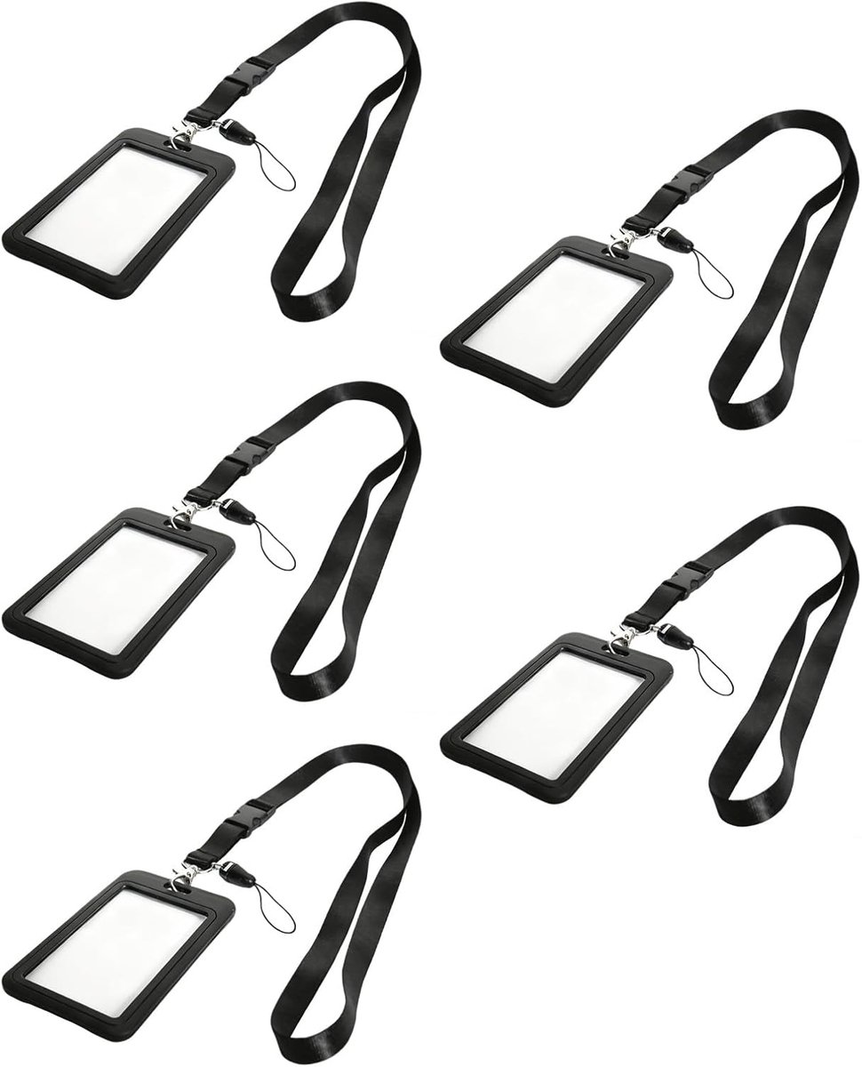 Lanyard met 5 Kaarthouders - Afneembare Haak - Ergonomisch en Veilig - Ideaal voor Kantoor - ShopVlot