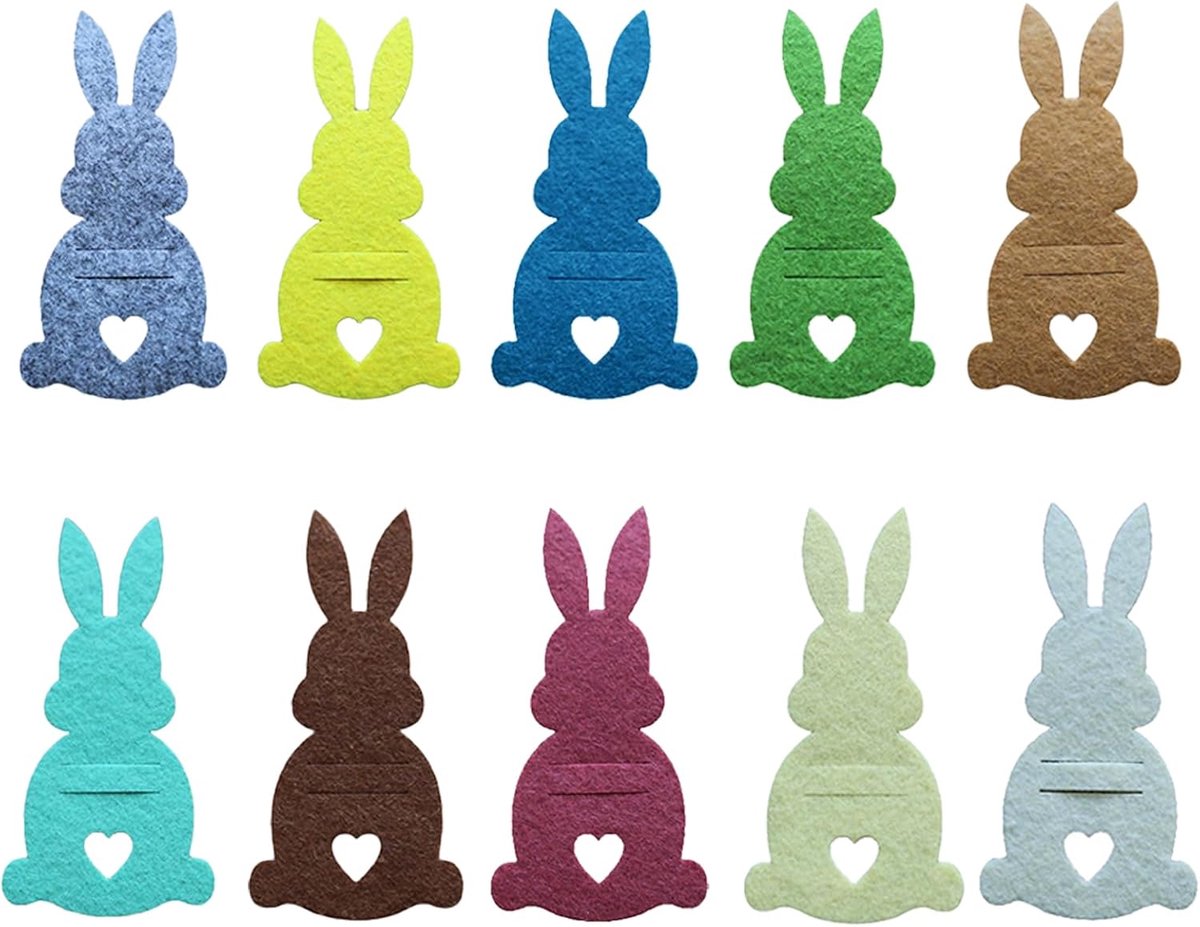 Easter wallet 10 stuks - vilt konijnen - originele enveloppen - creatief cadeau voor Pasen - ShopVlot