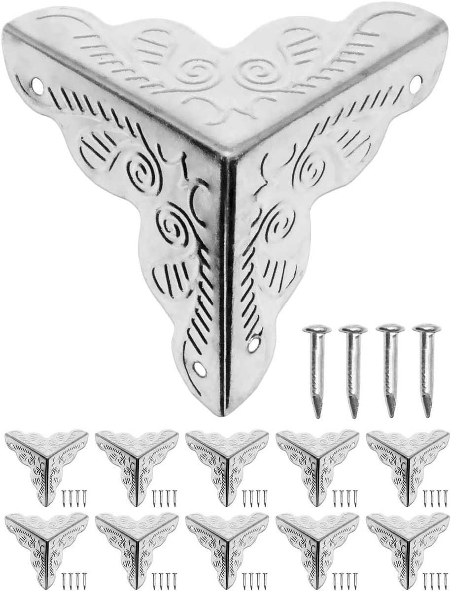 Meubelbescherming Hoekbeschermer 25x25mm - Antiek Zilver - Elegant Design - Ideaal voor Meubels - ShopVlot