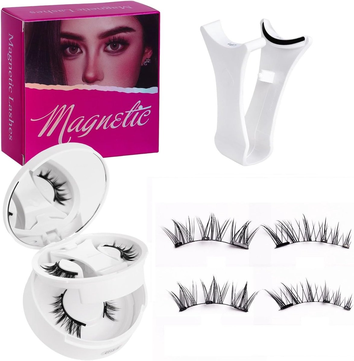 Magnetische wimpers met applicator - herbruikbaar - natuurlijke look - eenvoudig aan te brengen - ShopVlot