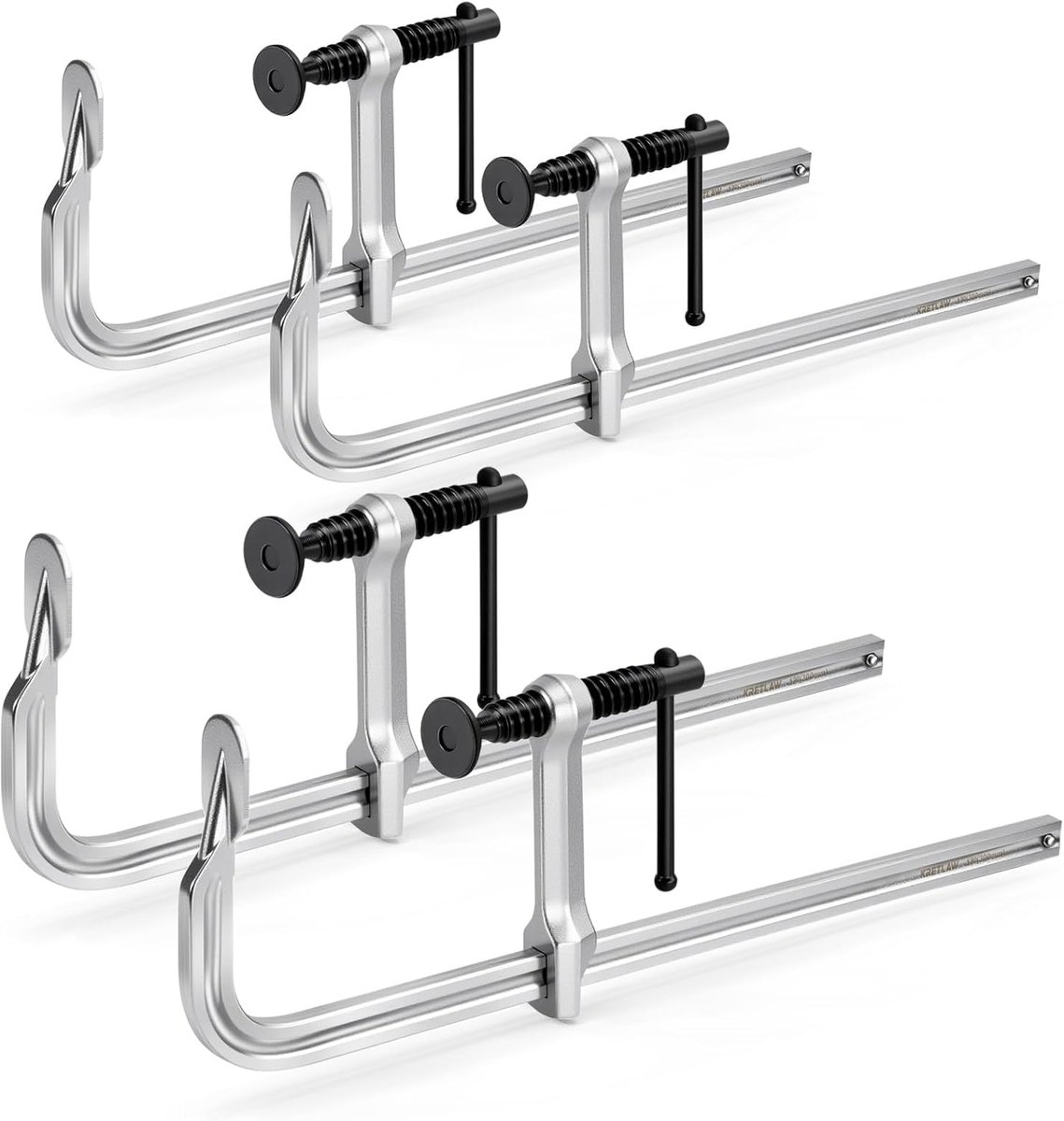 KRETLAW Screw Clamps 4 Pieces, 300 mm Forged Steel F Clamps (204 kg) for Welding and Woodworking - ShopVlot