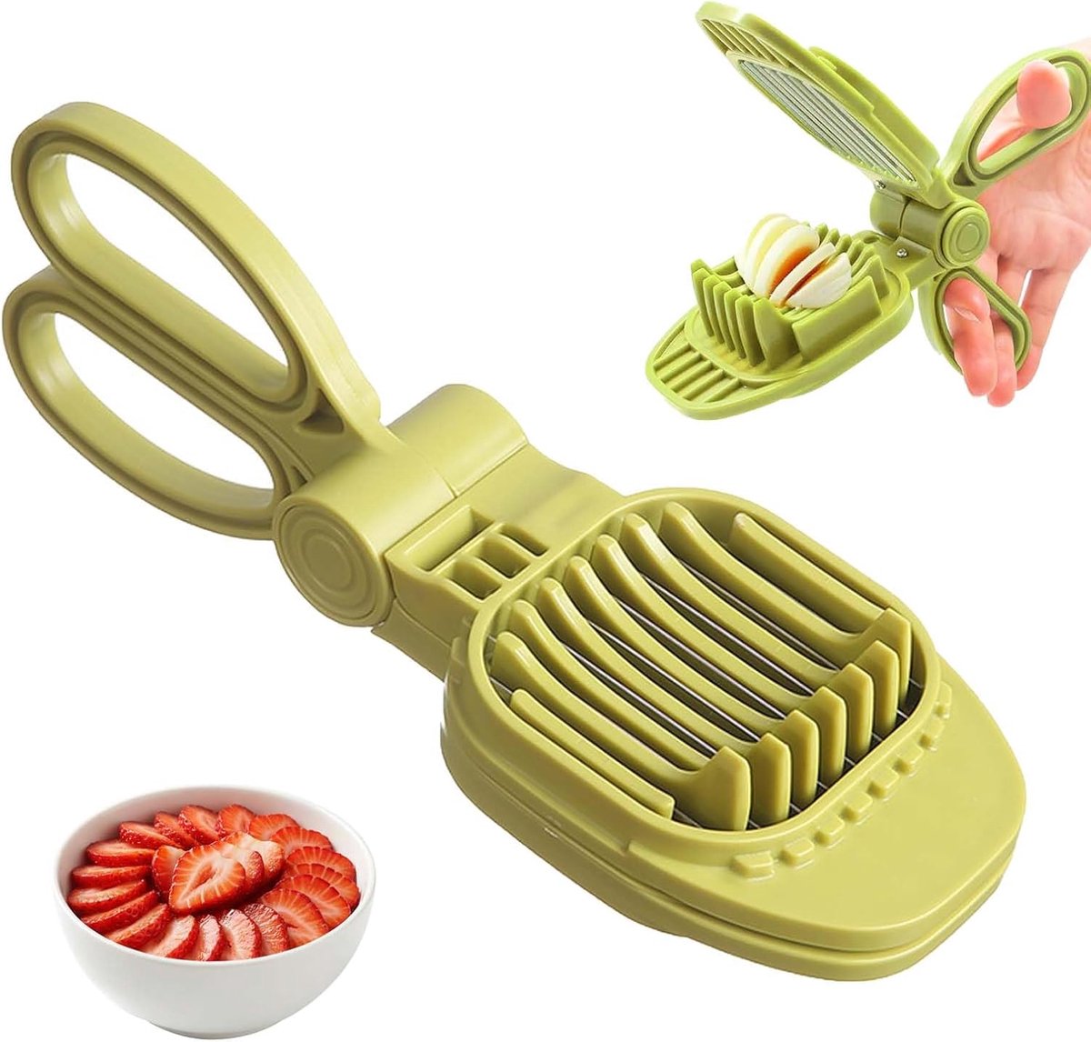 Stainless Steel Fruit Slicer, Multifunctional Egg Slicer, Strawberry Cutter, Banana Cutter, Grape Cutter, Cucumber - ShopVlot