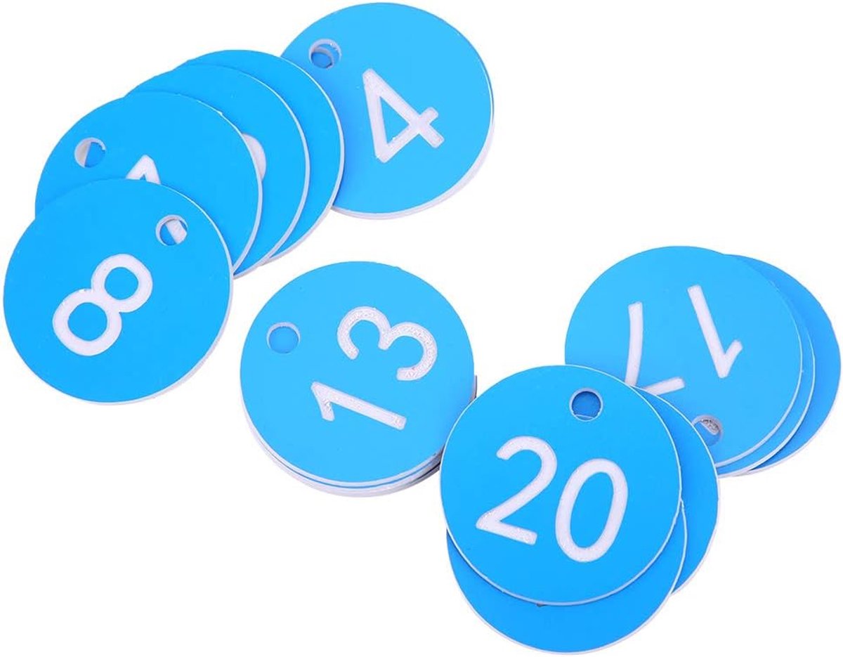 Engraved Numbered Tags, ABS Number Tags Hanging Farm Tag Keychain Plastic ID Labels for Organized Encoded Key Box - ShopVlot