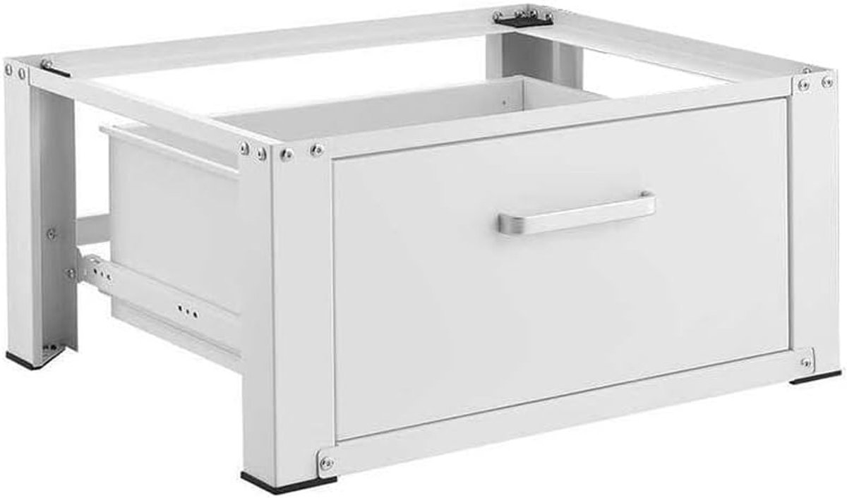 IVOL Platform voor wasmachine of droger, wit staal, draagkracht 150 kg (één lade) - ShopVlot