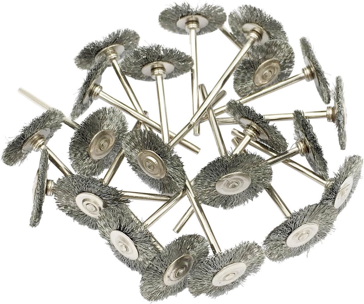 Round wire brushes for polishing and grinding for rotating grinders, 2.35 mm, 20 pieces. - ShopVlot