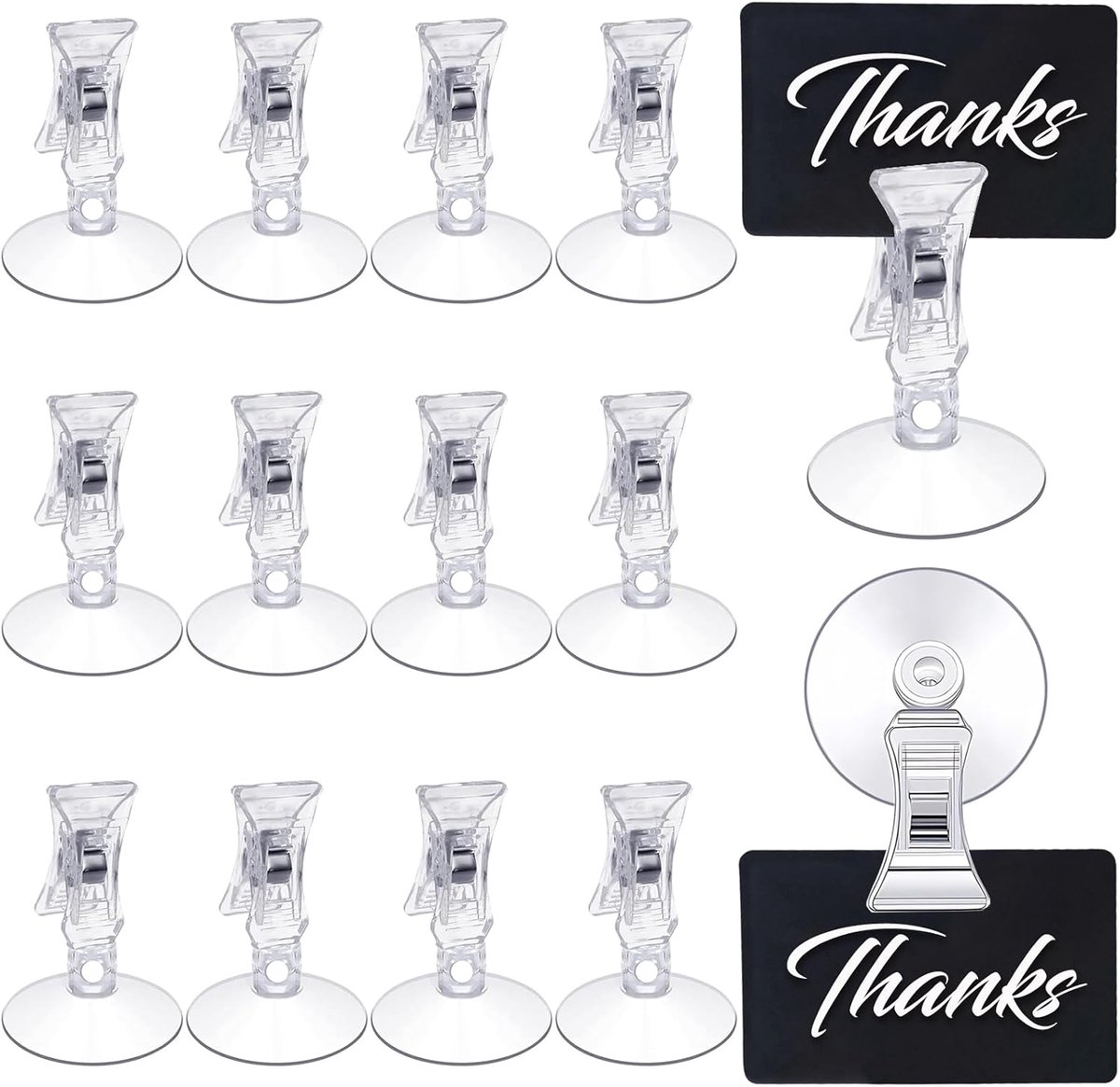Suction Cup Clip Suction Cup Hook with Clamp - 12 Pcs Suction Cup Holders with Clamp, Aquarium Suction Cups - ShopVlot