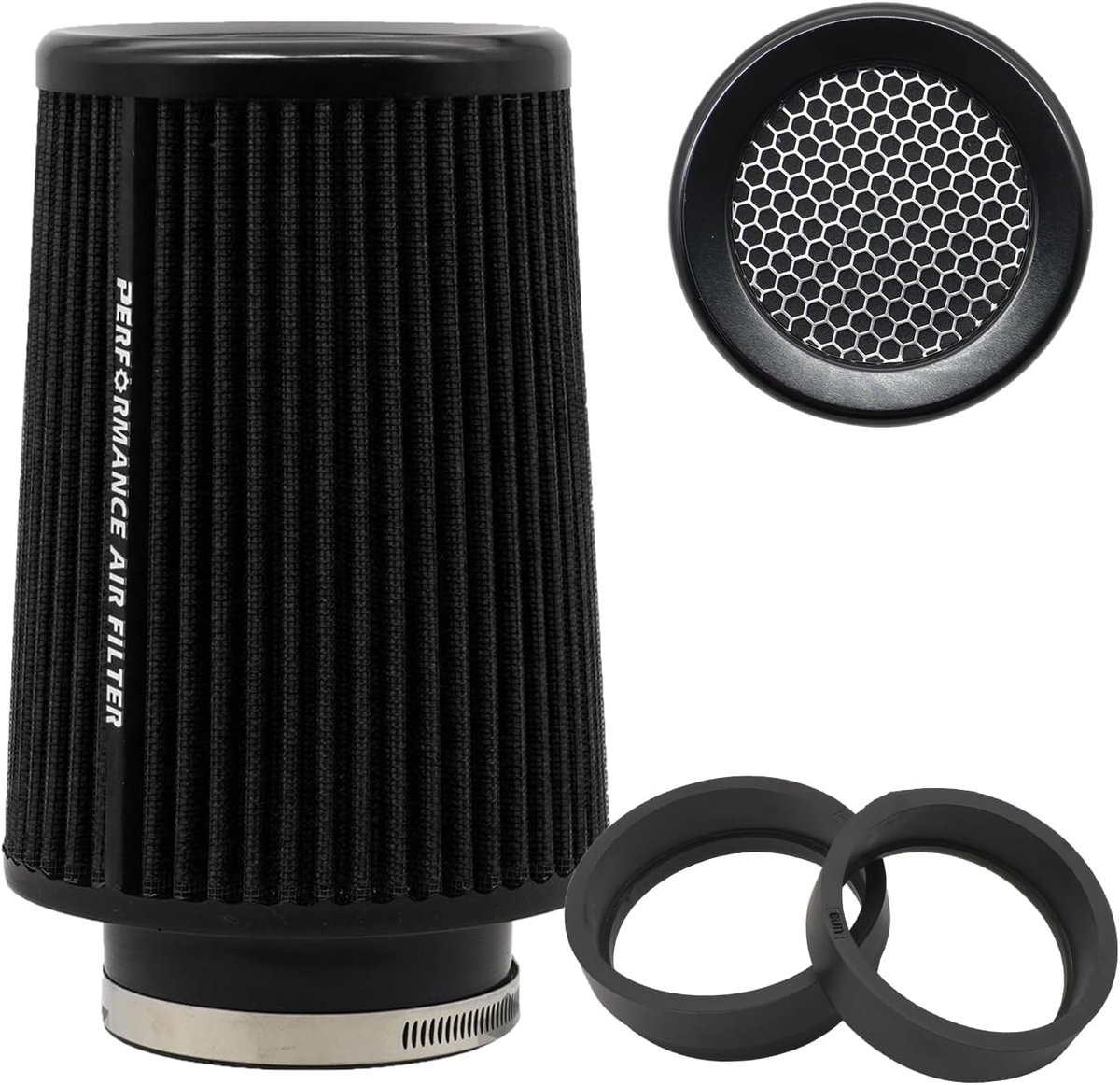 Universal Conical Air Filter 76mm 89mm 101mm Powerful Inlet Air Inlet Round Cones Air Filter Cleaner for Racing Sports - ShopVlot