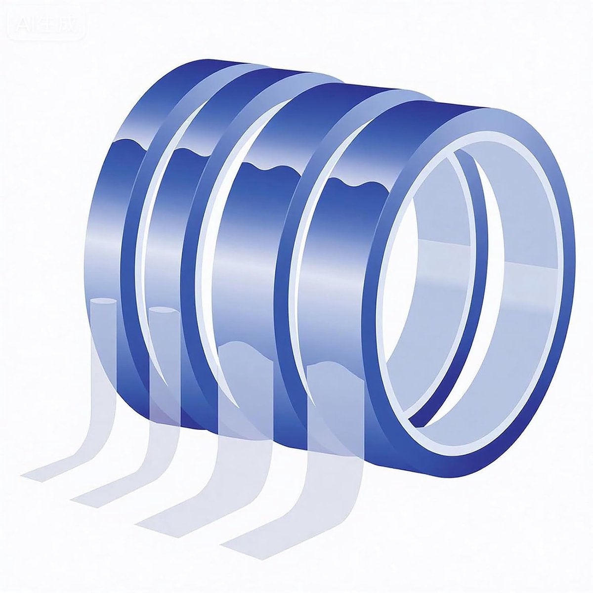Adhesive Tape, Heat Resistant, 10 mm, 20 mm, Sublimation Tape, 4 Rolls, Blue, Heat Resistant Tape, No Residues, for - ShopVlot