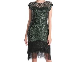 MUNAFIE Women's Sequin Dress 1920s Glitter Dress Fringe Dress 1920s Gatsby Charleston Flapper Party Dress Costume for - ShopVlot