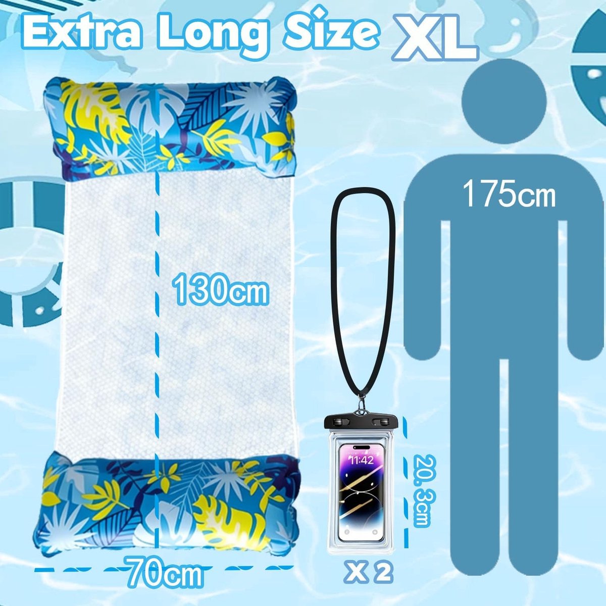 Solidchoice - Inflatable Air Mattress voor Water 4-in-1 voor Volwassenen en Kinderen