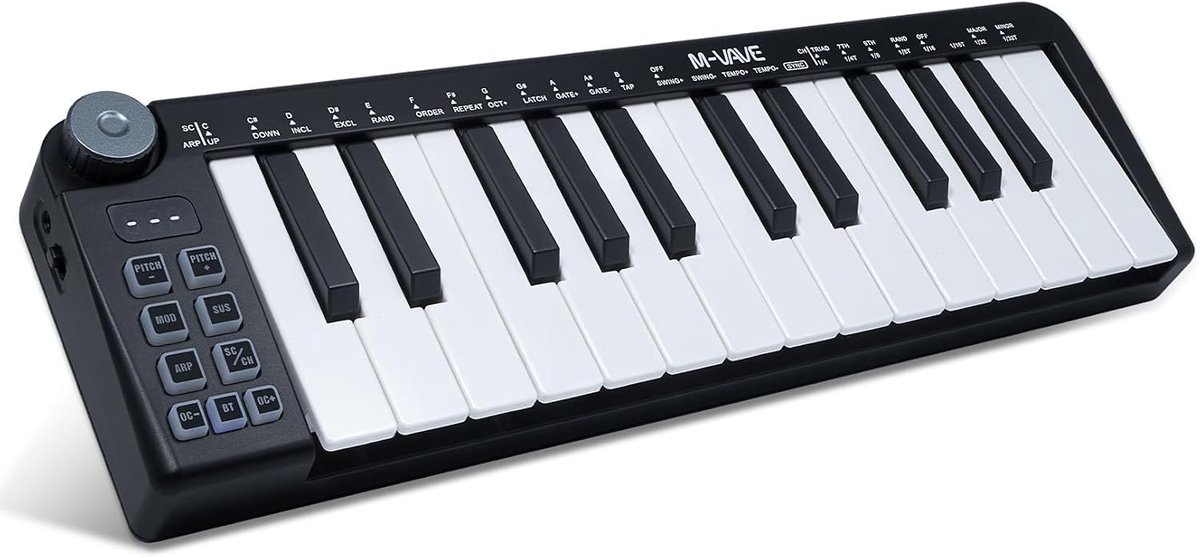 Mini 25-toetsen keyboard - Professionele beatmaker - Draadloze verbinding - Ideaal voor muziekproductie - ShopVlot