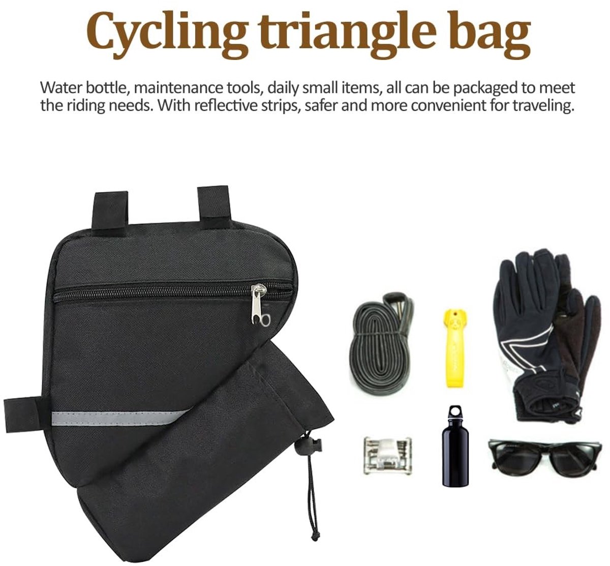 Solidchoice - Waterdichte Fietsframe Tas van 1.5 L