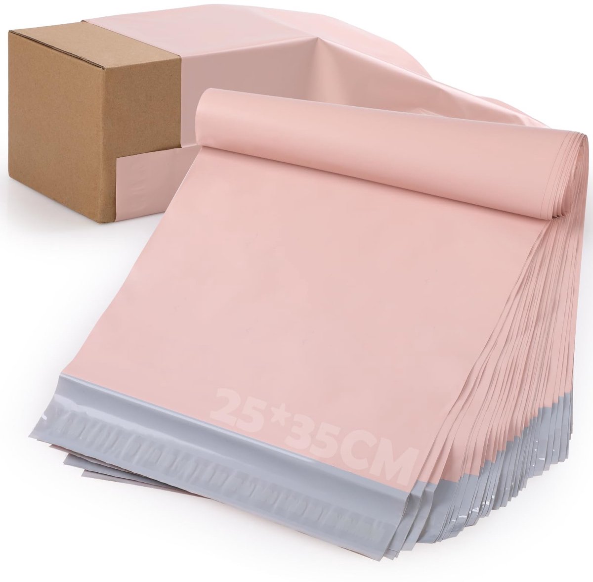 Solidchoice - Set van 100 Poly Mailers voor Verzenddoeleinden in Coral