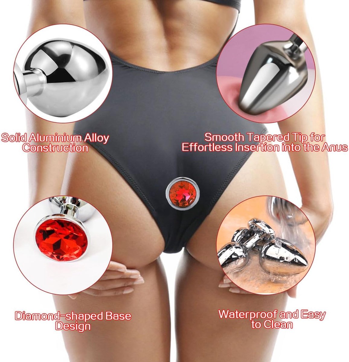 Anal plug set - 3 verschillende maten - metalen uitvoering - gemakkelijk schoon te maken - ShopVlot