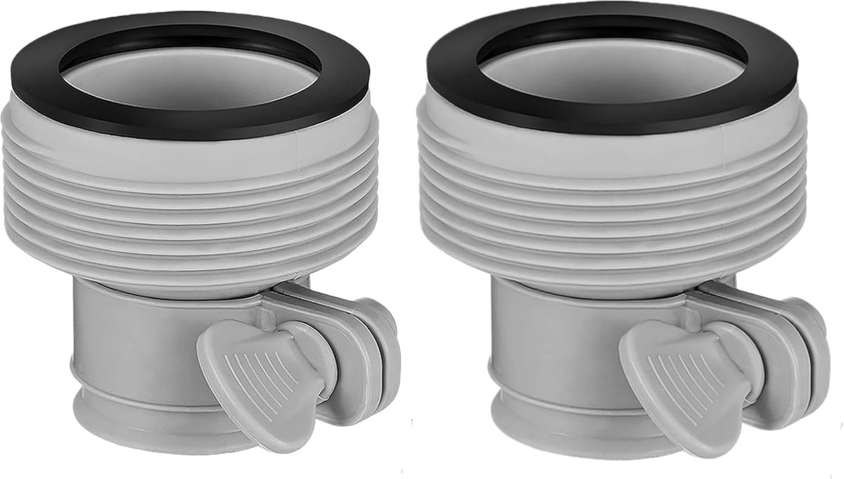 Zwembadslangadapter 2 stuks - hoogwaardig ABS-materiaal - robuust en duurzaam - eenvoudig te installeren - ShopVlot