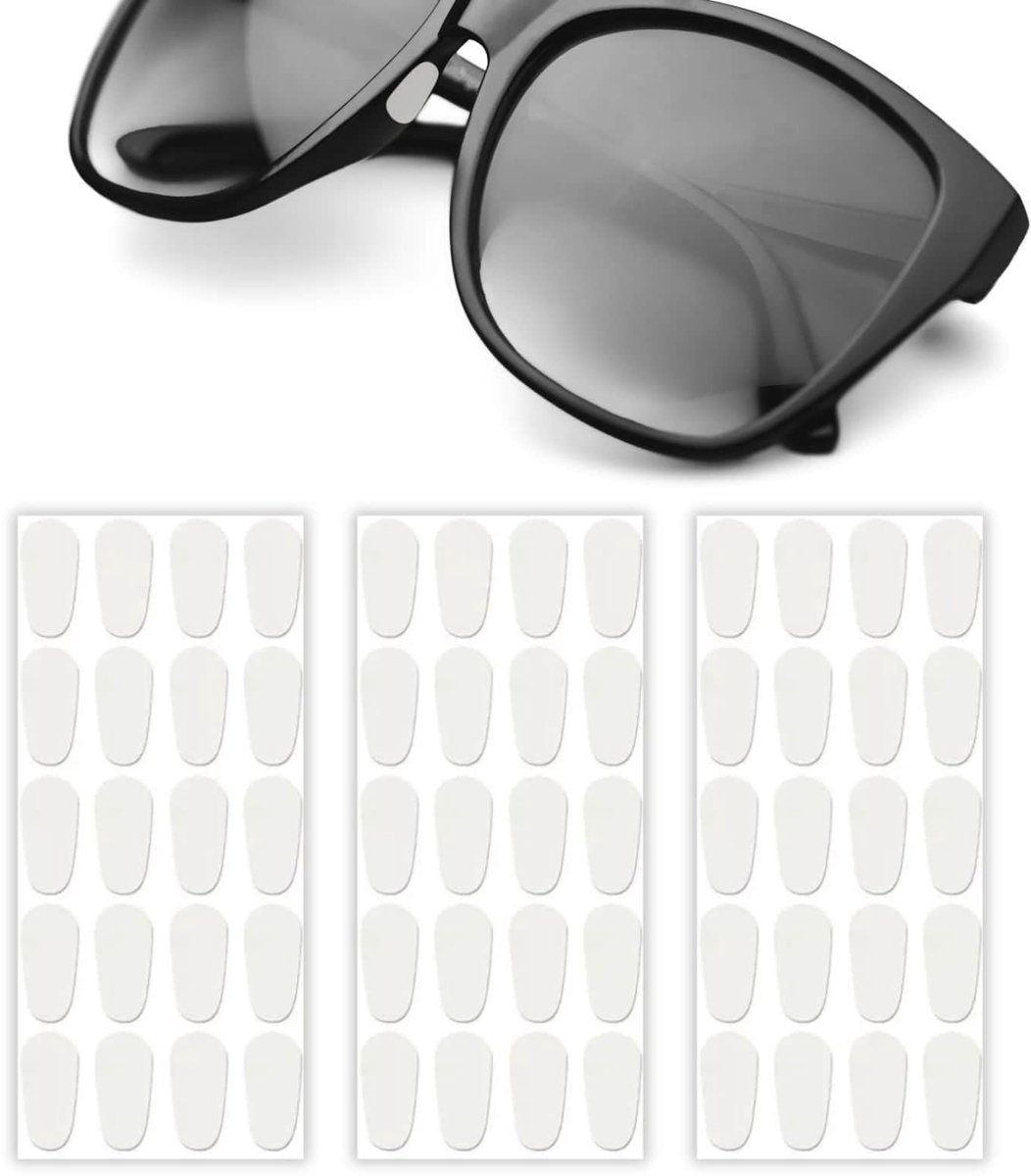 Solidchoice - 30 Paar Zelfklevende Neuspads voor Brillen, Siliconen Anti-Slip Pads