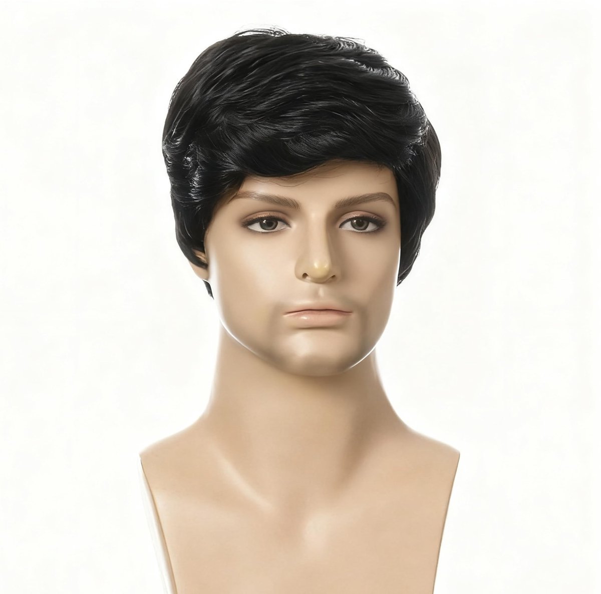 Solidchoice - Korte Zwarte Synthetische Haarperruque voor Cosplay
