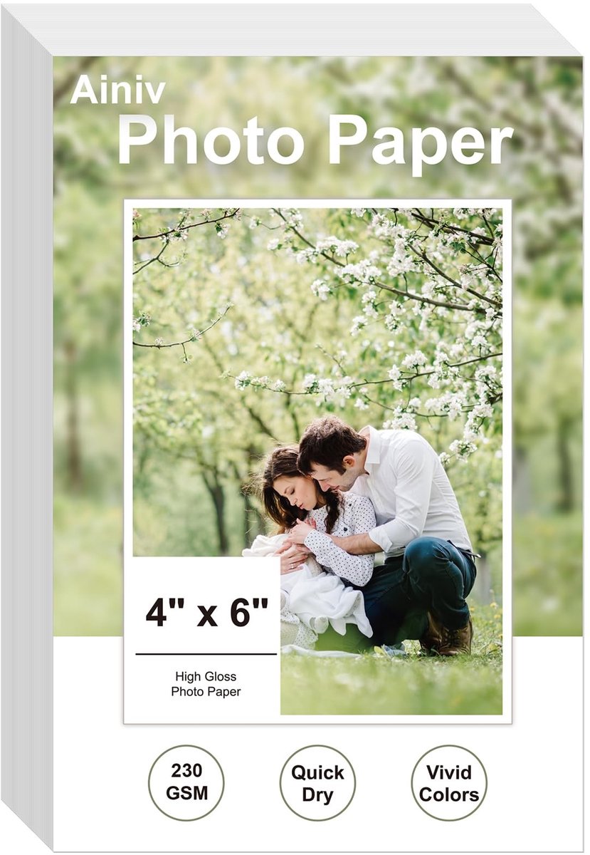 Solidchoice - 100 Vellen Glanzend Fotopapier 6x4 inch