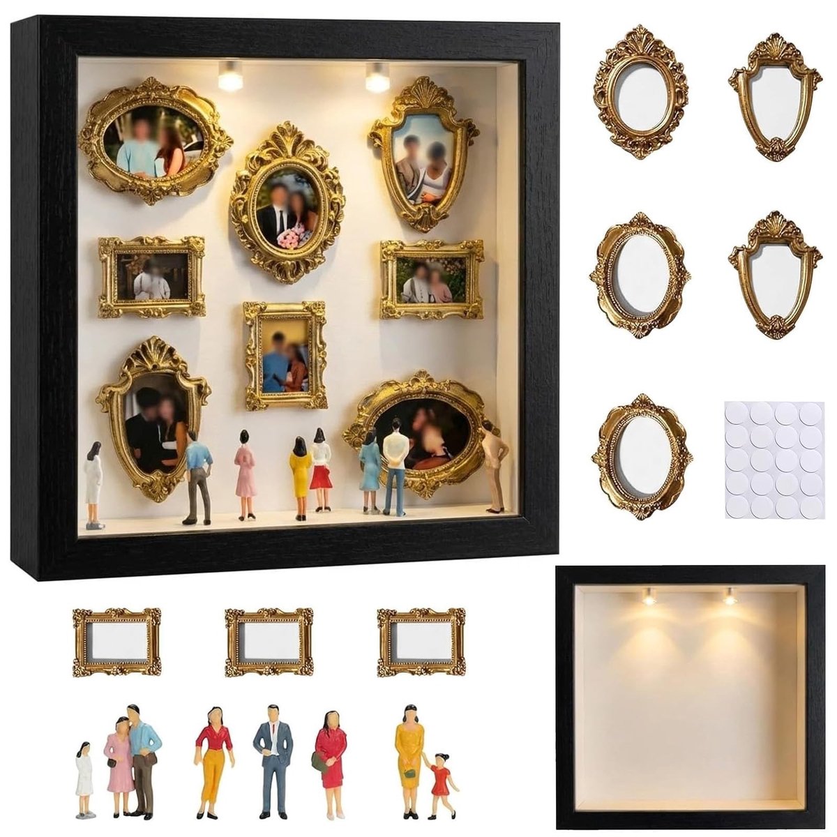 Solidchoice - Mini Museum Silhouet Doos voor Herinneringen