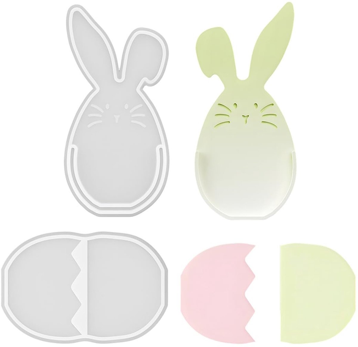 Solidchoice - Set van 3 Silicone Bakvormen voor Pasen