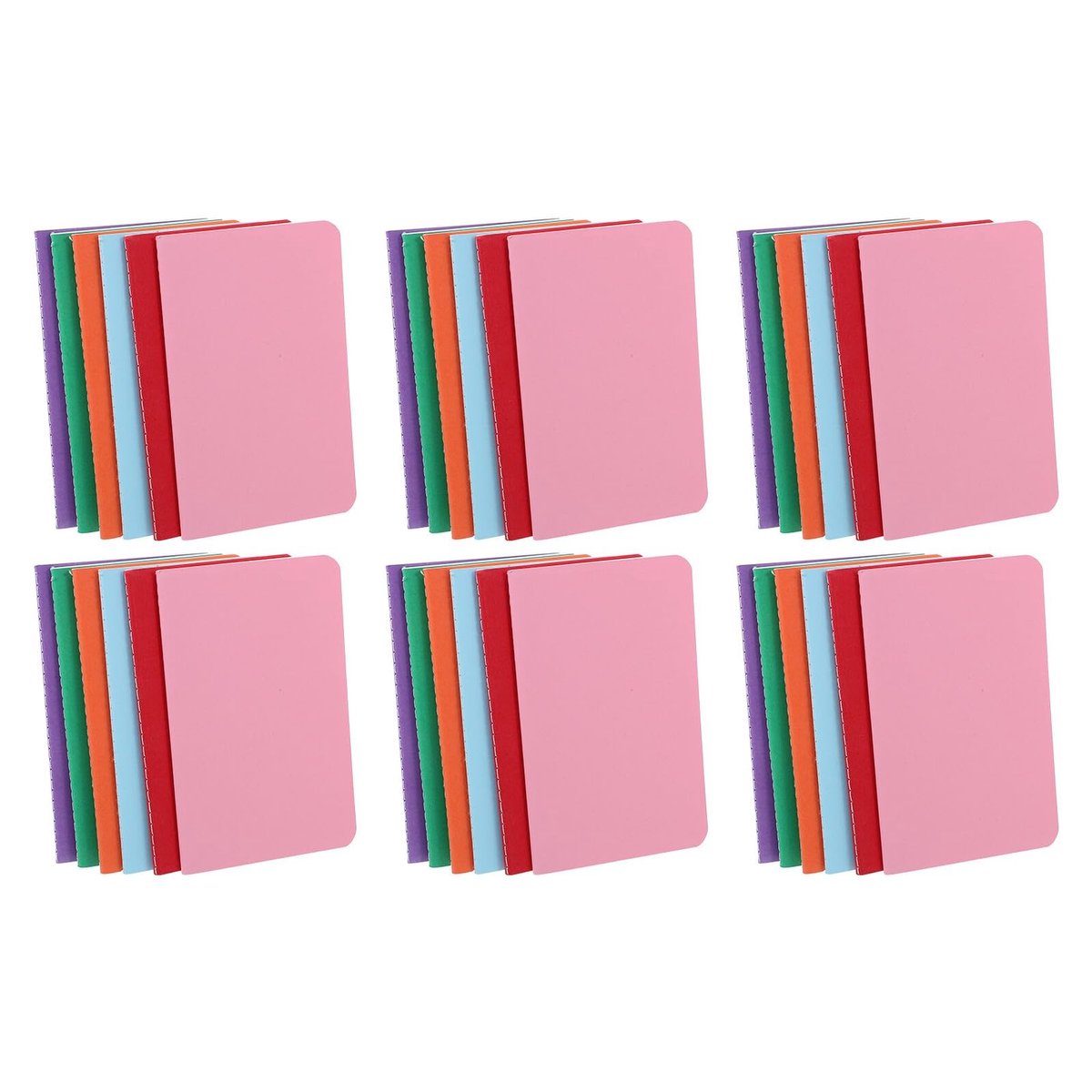 Solidchoice - Set van 36 Mini Notitieboekjes voor School en Kantoor