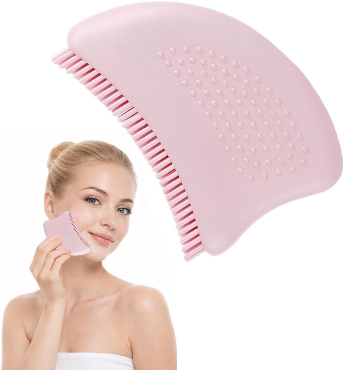 Lymfedrainage borstel - silicone - voor gezicht - verbetert kaaklijn - ShopVlot