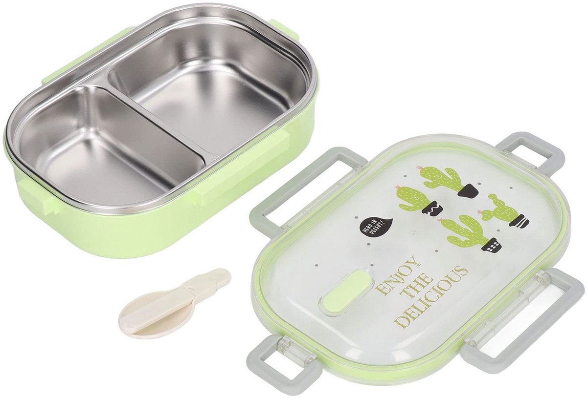 Solidchoice - Roestvrij Stalen Lunchbox met Thermische Isolatie en Compartimenten