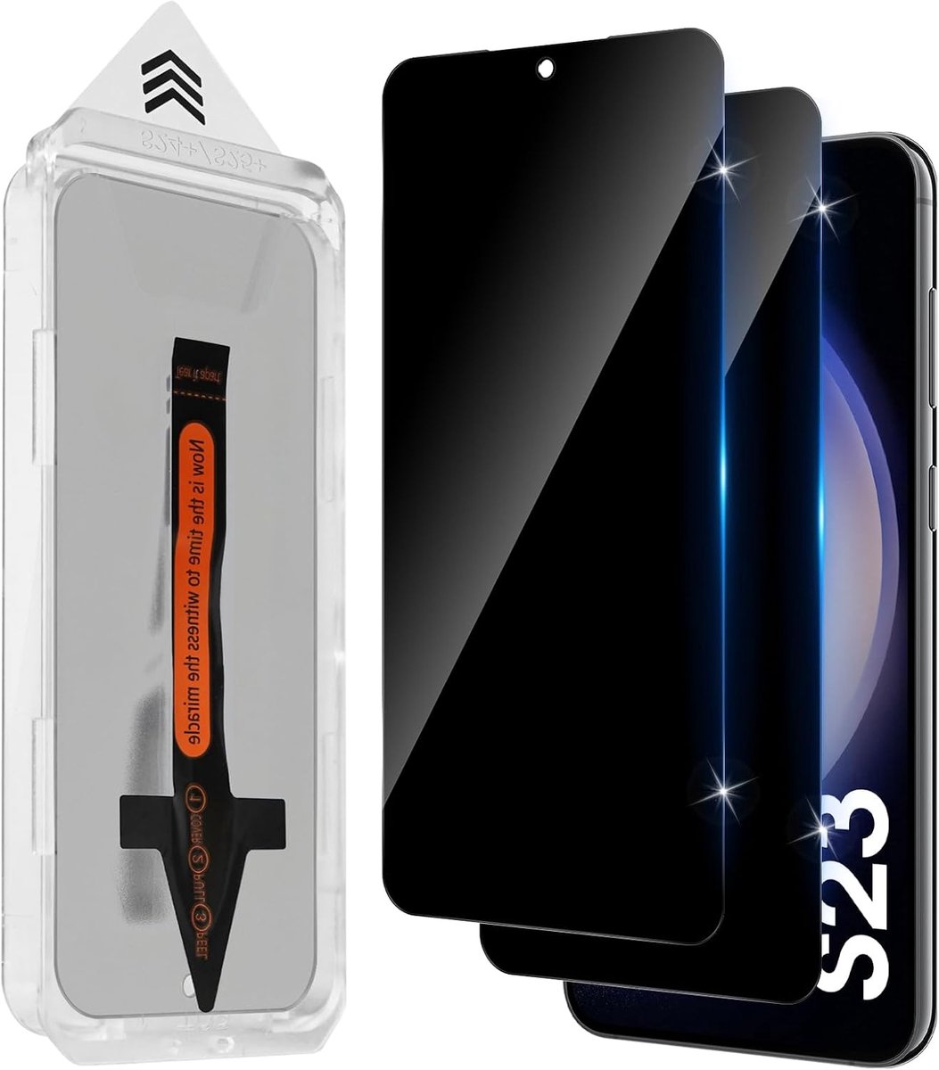 Inkijkbescherming voor Samsung Galaxy S23/S22 5G, voor pantserglas, autoinstallatie, 9H hardheid, krasbestendig - ShopVlot