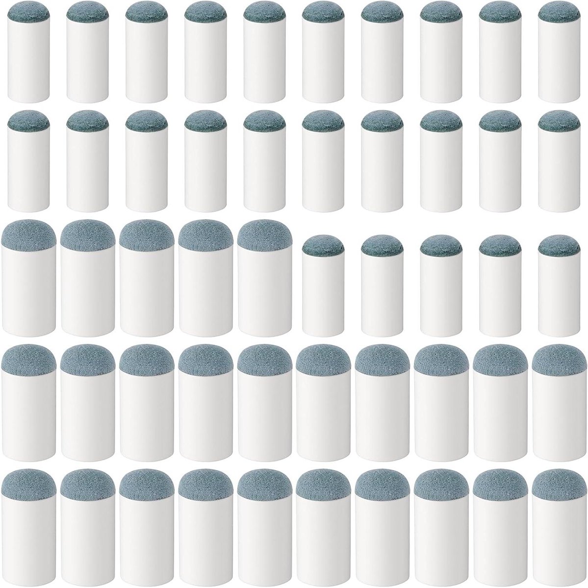 Vervangende Keutips - Biljart Keu Tips - Biljart Spel - Slip-on Installatie - 50 stuks - Wit Blauw
