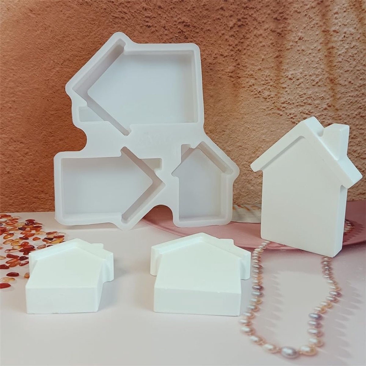 Silicone Mold Christmas House Casting Molds for DIY Christmas Decoration Silicone Molds Homes Casting Mol - ShopVlot