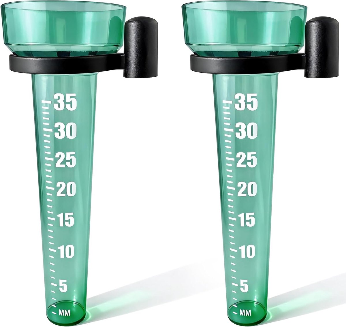 Regenmeter vorstbestendig, 35 mm neerslagmeter, 2 stuks, groen - ShopVlot